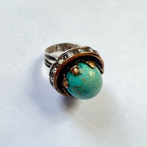 Authentic 925 silver sky stone ring